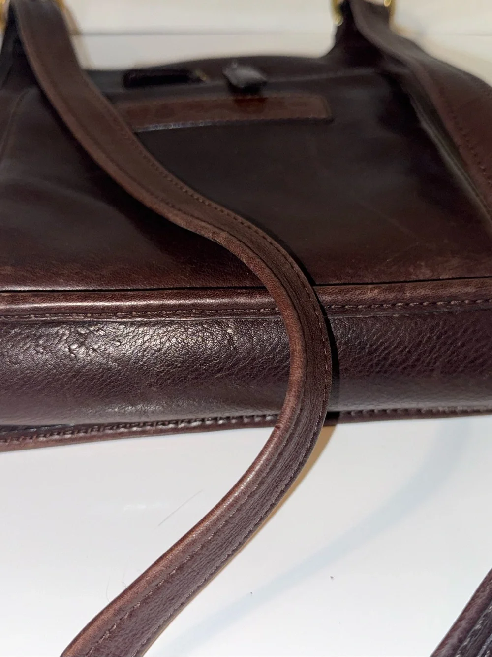VINTAGE FOSSIL 90s Brown Leather Crossbody Bag